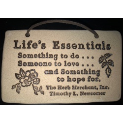 Life's Essentials Natural Stoneware Plaque